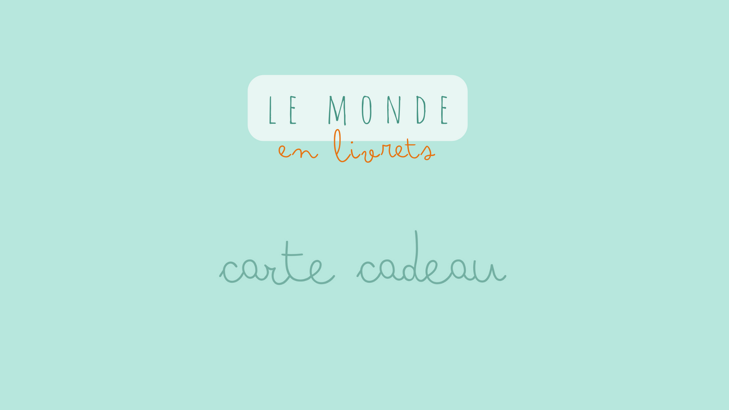 Image de carte cadeau pour la boutique Le Monde en Livrets