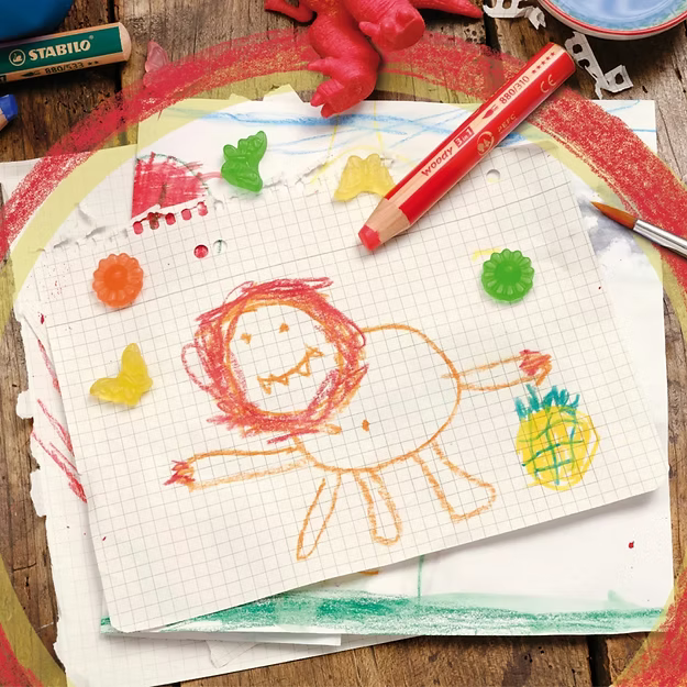 Image du coloriage d'enfant crayon woody stabilo le monde en livrets