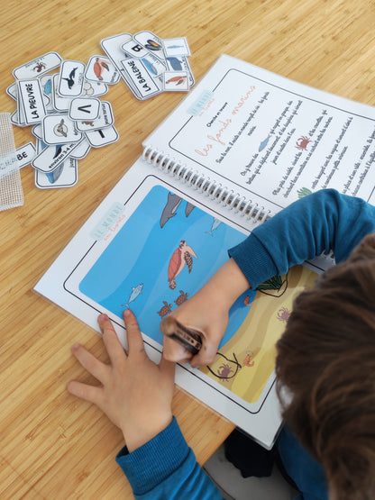 Image du livret d'activite fond marin créer par le Monde en Livrets