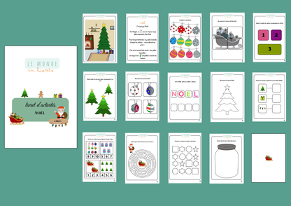 Image de l'integralite du livret d'activite de noel realise par le monde en livrets