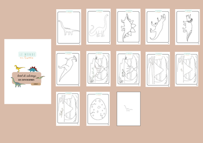 Image du pack de coloriage les dinosaures sur la boutique Le Monde en Livrets
